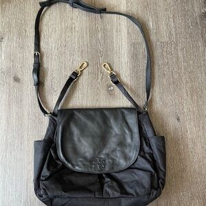 Tory Burch Black Nylon and Leather Crossbody Bag